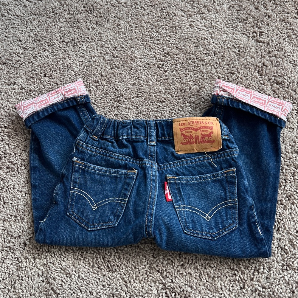 Toddler Boys Levi 502 Regular Taper, Cuffed Jeans